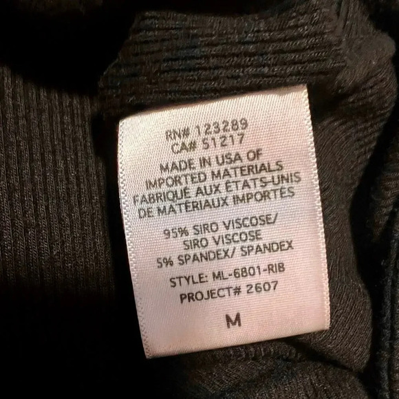 MICHAEL LAUREN Tyrone Crop Top in Black size Medium - Picture 4 of 6